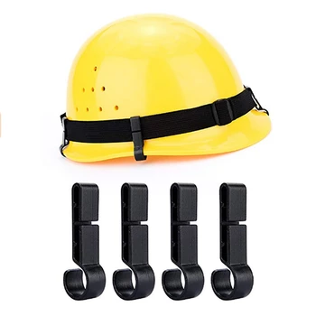 

10pcs/set Helmet Clips For Headlamp Anti-slip Plastic Easily Mounted Safety Cap Hard Hat Hooks