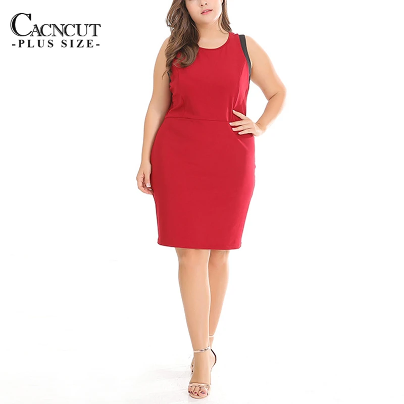 Sexy Red Plus Size Bodycon Dress Ladies Night Club Party Dresses Big