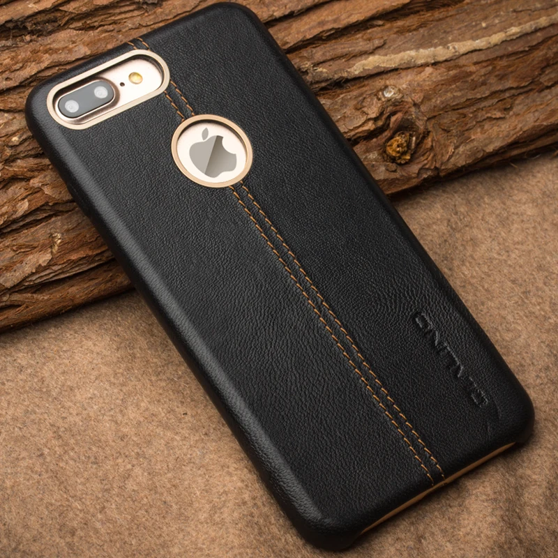 QIALINO чехол для iPhone 7 из натуральной кожи сзади Роскошный чехол для Apple IPhone Plus 7 тонкий моды чехол для телефона 4,7/5,5 дюймов