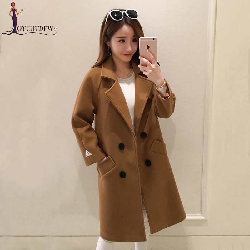 Sobretudo Abrigo Mujer Top Wool Jacket Coat Female Long Section Korean ...