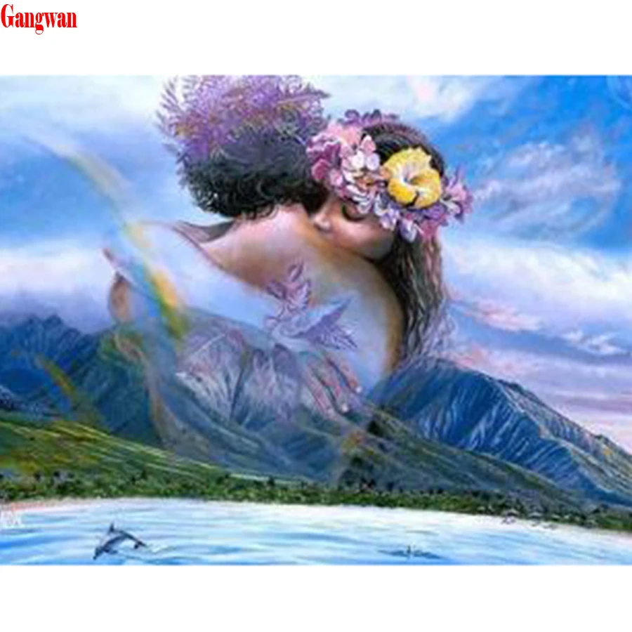 

fantasy Hugging Couple Diamond Painting 3d Picture Of Rhinestone Full Square round Drill Diamond Embroidery 5D DIY mosaic decor