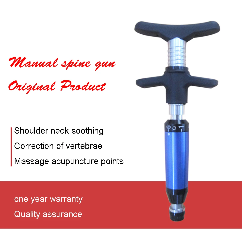 Manual Chiropractic Adjusting Tool Therapy Spine Activator Correction Massager 6 Levels 4 Heads Health Care Manual Gun Device