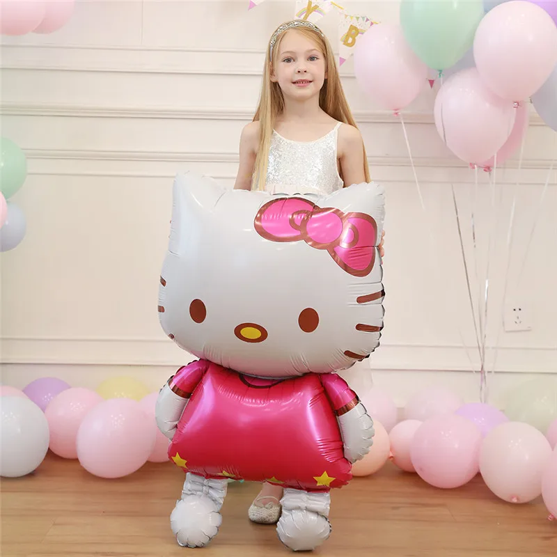 

116 * 68cm large Hello Kitty cat foil balloon cartoon theme wedding birthday party decoration baby shower inflatable balloon