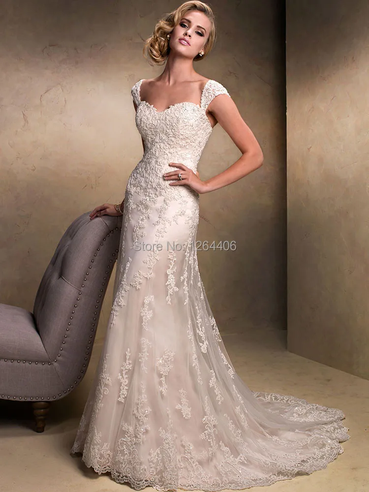 long tail wedding gown