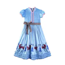 Детские платья для маленьких девочек с цветочным рисунком и бантом Платья для женщин принцессы вечерние торжественные Нарядные платья