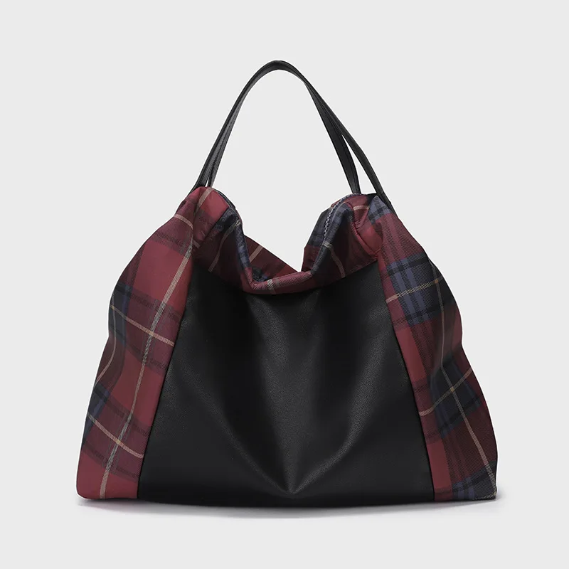 

2018 new women hobos handbag fashion patchwork light waterproof cotton fabric shoulder bag women ruched women bags