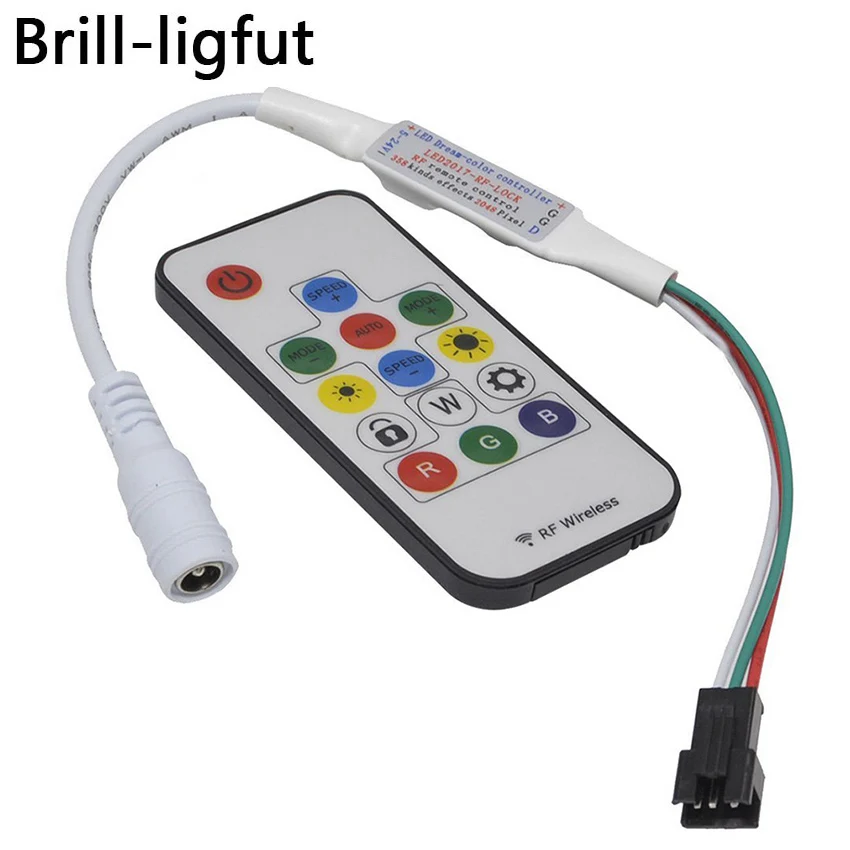 

DC5V-24V LED Dream-Color Controller 14Keys 358 Kinds of Changes Effects RF Remote Controller For WS2811 WS2812 WS2812B LED Strip