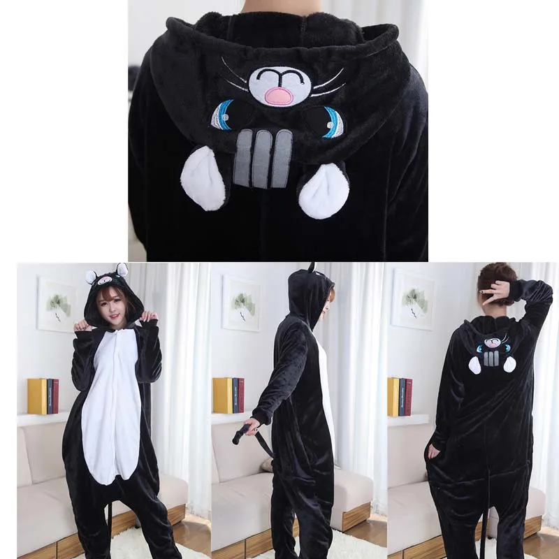 black cat onesie kigurumi pajamas