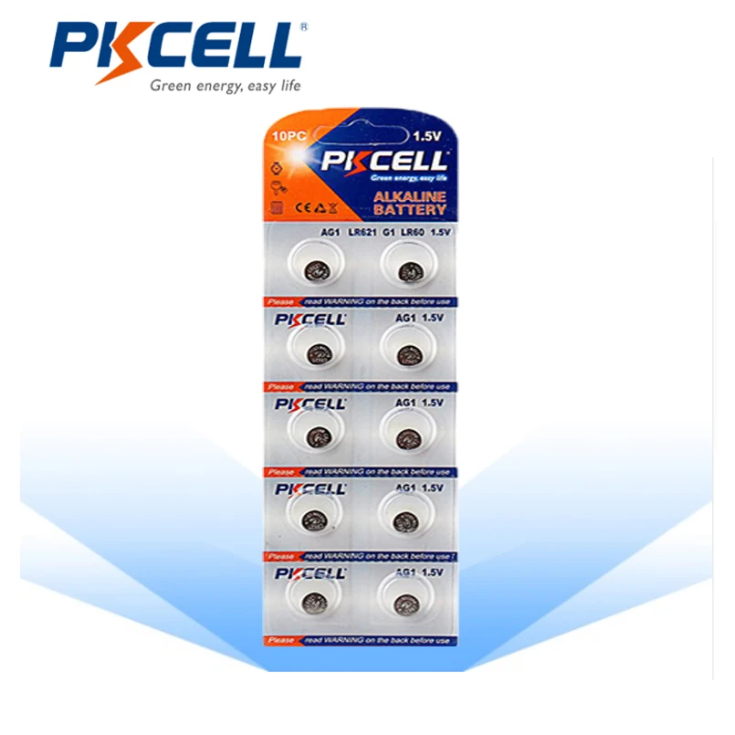 

10Pcs/Pack AG1 LR60/164/621 Alkaline Button Cell 1.5V Coin Battery LR621W CX60 Button Batteries for Small electronic products