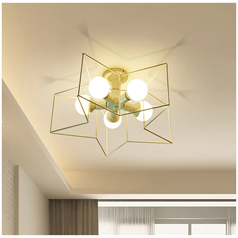 

Simple personality Star Lighting E27 Creative Nordic Bedroom lamp LED Ceiling lamp Living room lamp Dining room lamp