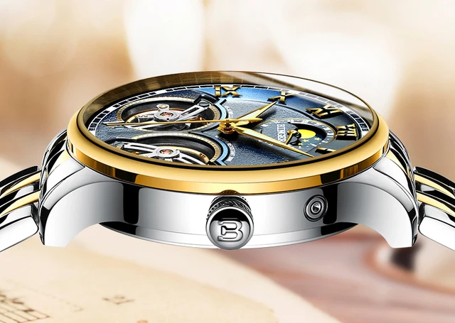 Podwójne Tourbillon Szwajcaria zegarki BINGER Original mężczyźni automatyczny zegarek Self-Wind Fashion Men mechaniczny zegarek na rękę skóra tanie tanio Mechanical Wristwatches 13mm Complete Calendar Moon Phase Water Resistant Skórzane Okrągłe Leatherette 3Bar B-8606B Hardlex Podwójne Tourbillon Szwajcaria zegarki BINGER Original mężczyźni automatyczny zegarek Self-Wind Fashion Men mechaniczny zegarek na rękę skóra tanie tanio Mechanical Wristwatches 13mm Complete Calendar Moon Phase Water Resistant Skórzane Okrągłe Leatherette 3Bar B-8606B Hardlex