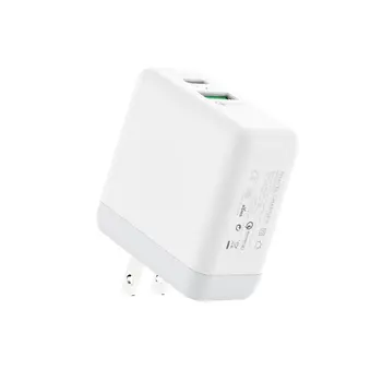 

2 Ports 36W USB-C PD Fast Charger Home Travel Wall Charging Adapter with Folding US Plug for iPhone Samsung Galaxy Cellphone Acc