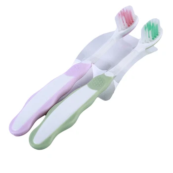 

1 set children's toothbrush crystal box 2 sticks soft hair big head tongue clean baby toothbrush baby supplies Picture color