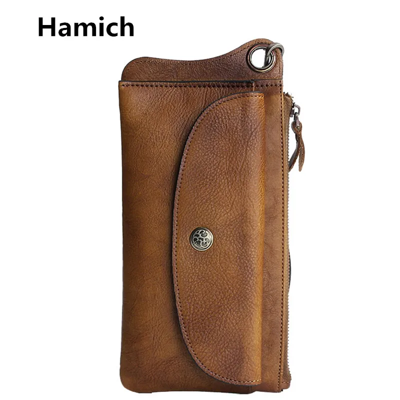

Hot sale natural Cowhide men's purese personality cow leather youth wallets leisure vintage genuine leather men's purses