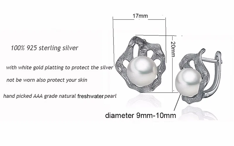 Sinya, серьги из пресноводного жемчуга для женщин, Стерлинговое Серебро 925 пробы, ювелирные изделия, Европейский английский замок, застежка, серьги 9-10 мм, жемчуг,, хит