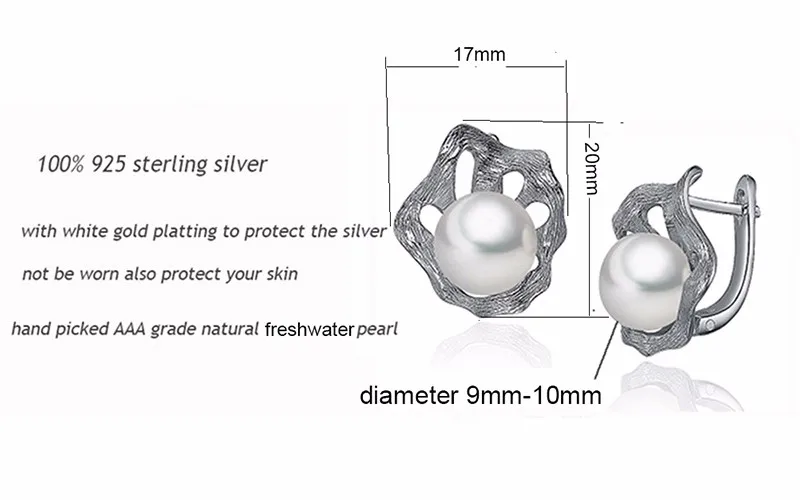 Sinya Fleshwater Cultured Pearl earring Unique Lotus Leaf Design 925 Sterling Silver Jewelry for Women's Gift tz09047eb (9)