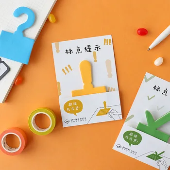

4 pcs Punctuation sticky note Color marker memo pad Question Arrow book mark planner label Office School supplies FM354