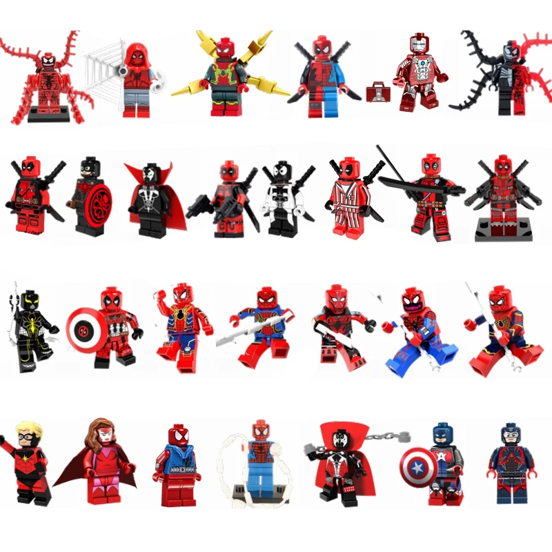 

Legoing Deadpool Building Blocks Toys Super Heroes SpiderMan Thanos Thor Avenger Movie Figures Compatible