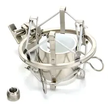 Серебряный металлический микрофон Стенд амортизирующее крепление микрофона с винтами