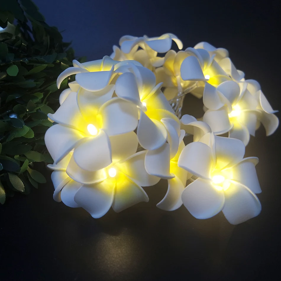 DIY handmade floral garland with led light 5M 40 leds for wedding event