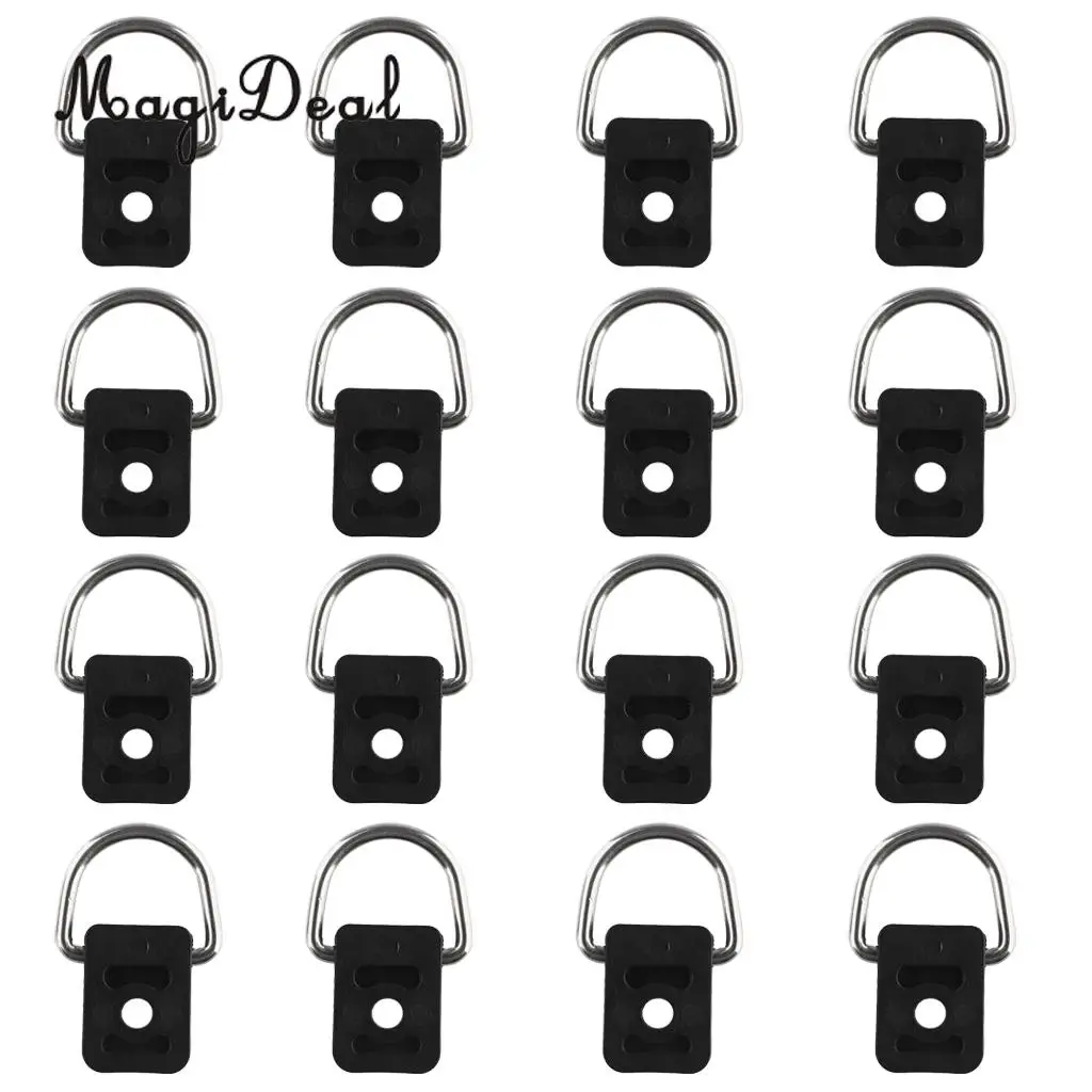 MagiDeal 12 Pieces Safety Kayak D Rings Outfitting Accessory For Boat Canoe Kayak Fishing Rigging Bungee