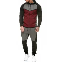 Весенне-осенний мужской спортивный костюм, мужские спортивные штаны, свитшоты, комплекты, Лоскутные Спортивные куртки с капюшоном, спортивная одежда для бега, спортивные костюмы 3XL