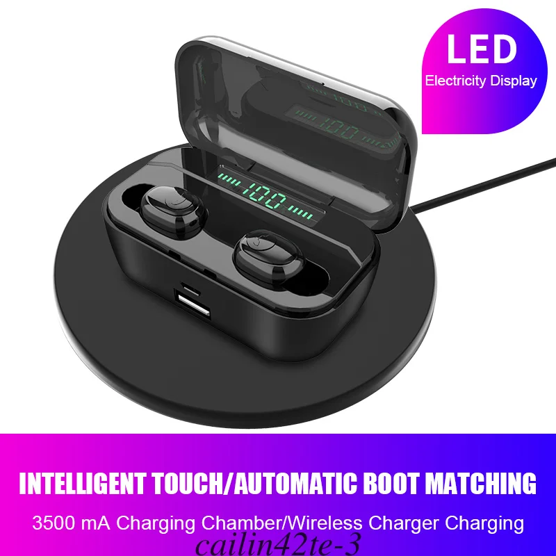 

G6S Mini TWS Bluetooth 5.0 Earphones Stereo Headset Wireless Earphone Headphones Earbuds with Charging Case LED Power Display