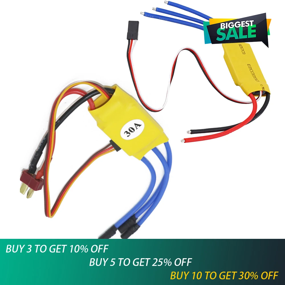 

1pcs RC Brushless 30A ESC With BEC for for QAV210/QAV250/ZRM250/F450 Rc Drone