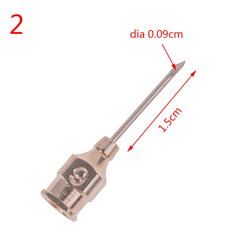 

10pcs New Arrival NO.2 Stainless Steel Syringe Dispensing Blunt Needle Tip Pin Adhesive Dia 0.09cm