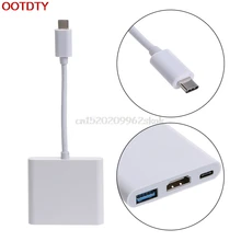 Type C To High Definition Multimedia Interface USB 3.0 Charging Converter USB-C 3.1 AV Adapter For MacBook #H029#