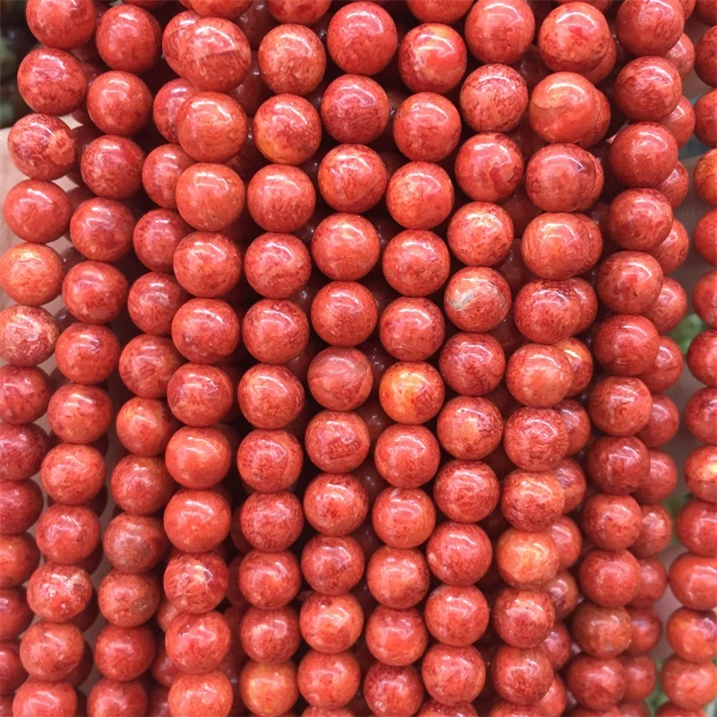 

Genuine Gemstone Undyed Precious Coral AAAA Round Beads 6MM Natural Stone Bead For Organic Healing Pure Jewelry Making DIY Gift