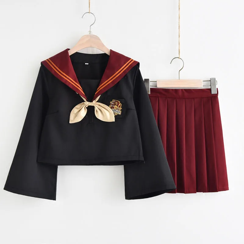 

Harri Potter College Wind Costume Japanese Sailor Suit Spring and Summer Student Uniform Skirt Set