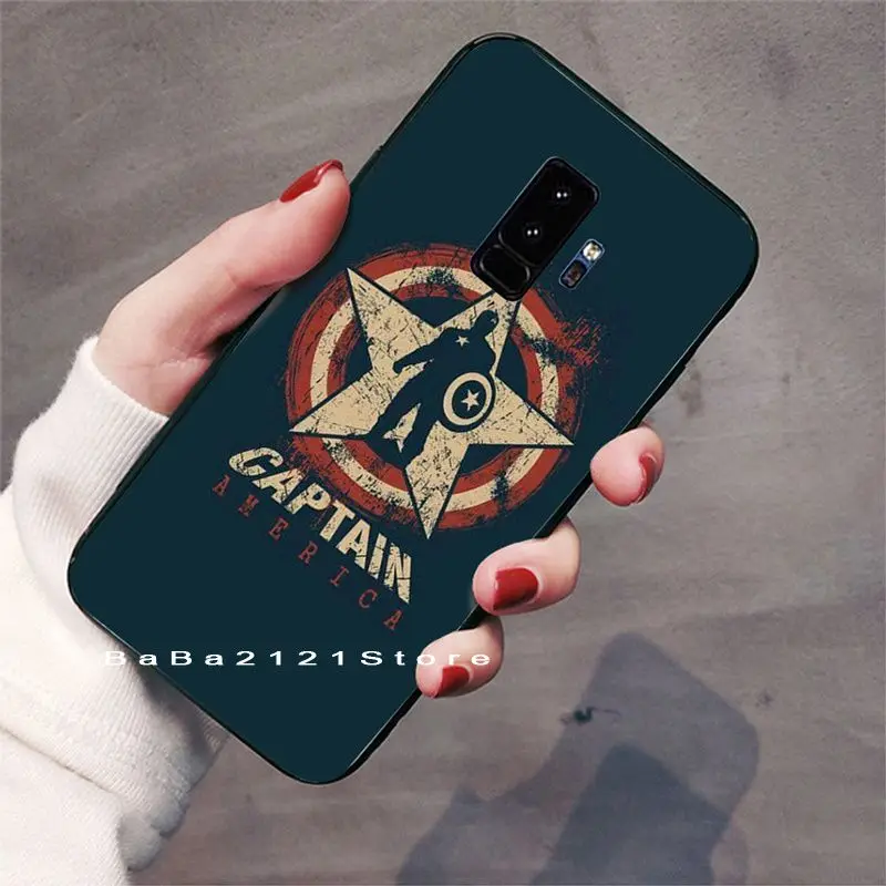 Babaite Marvel Avengers Captain America Shield Superhero Popular Phone Cover For GALAXY s7 edge s8 plus s9 plus s5 s6 edge s10