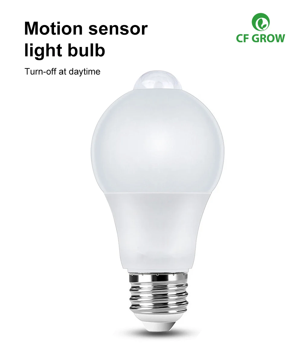 WiFi умная Лампочка 8 Вт 9 10 12 E27 A60 датчик движения PIR Dusk to Dawn LED Ночная лампочка лампа
