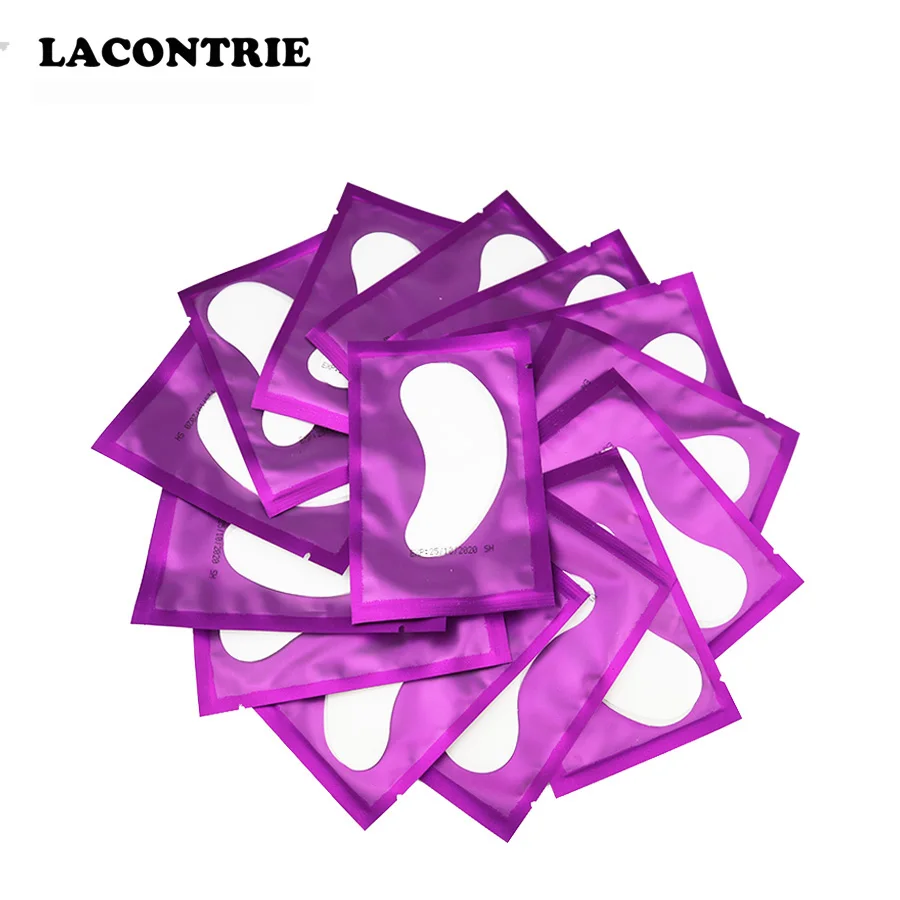 

25/100 Pairs Under Eye Eyelash Extension Gel Patches Kit Lint Free Eye Mask Pads 100% Natural Hydrogel Lash Supplies Beauty Tool