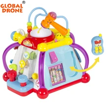 Global Drone Baby Enlightenment Toys Musical Activity Cube Play Center with Lights 15 Functions Skills Learning Educational Toy