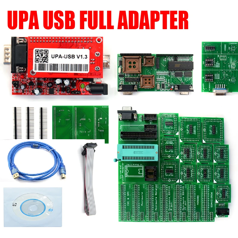 UPA Неохлаждаемый параметрический усилитель с USB программист UPA-USB ECU программируемое устройство UPA usb V1.3 с полной Адаптеры ECU инструментов программирования на