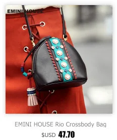 EMINI HOUSE сумка из натуральной кожи с кисточками аксессуары 6 цветов многофункциональный кулон висящий на сумке кожаный материал