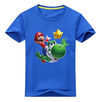 

Children Cartoon Mario Print T-shirt For Boy Girls Summer Short Sleeve 3D Funny Tee Tops Clothing Baby TShirt Kids Costume DX010