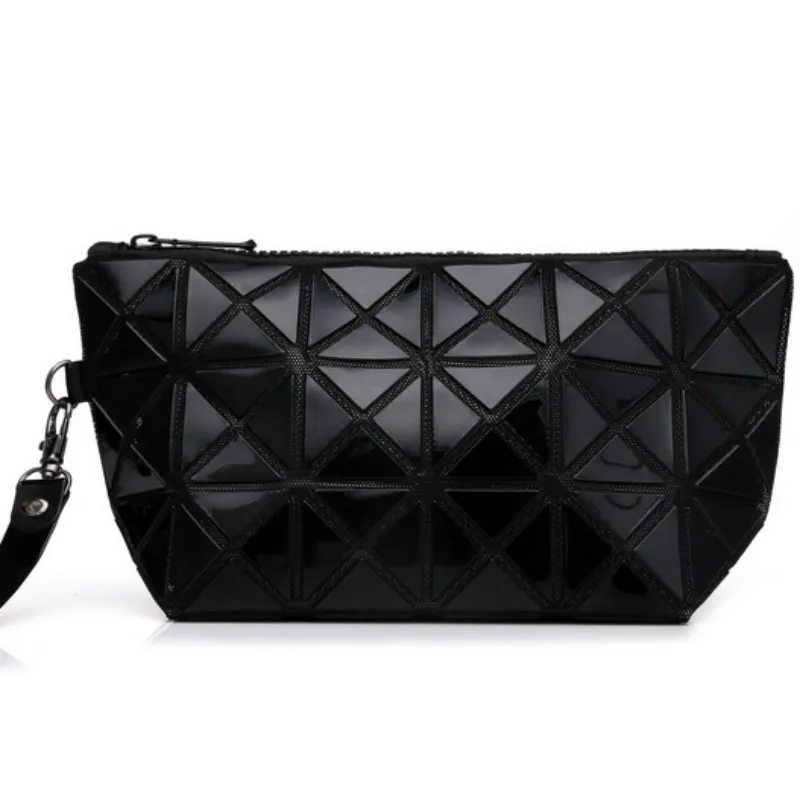 حقيبة صغيرة تجميلية لالماكياج الهندسة النساء ماكياج منظم حقيبة السفر للماء حالة الحقيبة الجمال أدوات الزينة حقيبة سريع