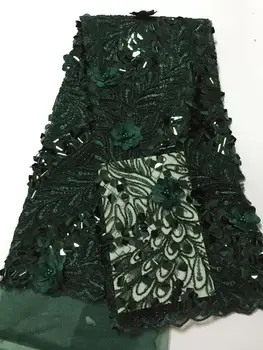 

In 2019 (5 yards/PC) high quality royal blue Africa hand-cut organza lace fabric with sequins for large party dresses.(7-19