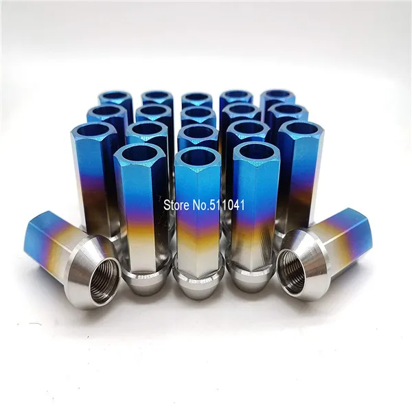 Titanium Lug nut for racing car , M12 Aerospace Grade 6AL4V Titanium 20pcs wholesale,free