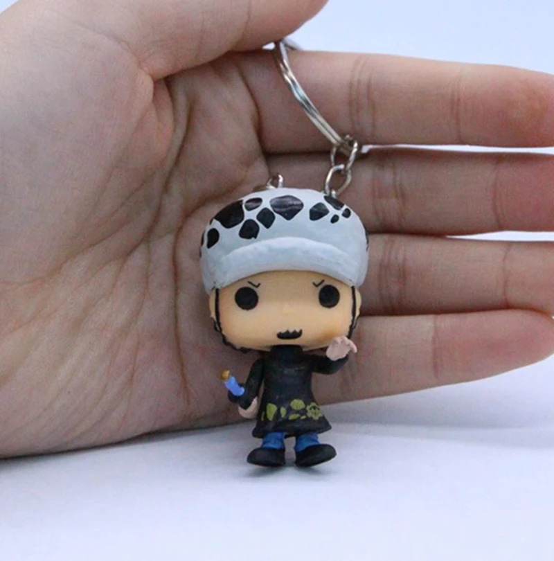 Аниме one piece Trafalgar Law Monkey D Luffy милый брелок для ключей Kwaii виниловые фигурки Коллекция Модель игрушки