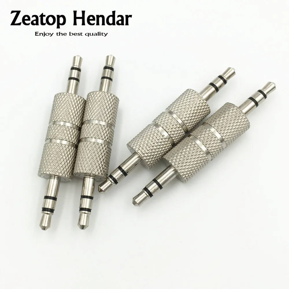 20Pcs Brass 3.5mm Stereo Male to Male Audio Headphone Adapter Jack
