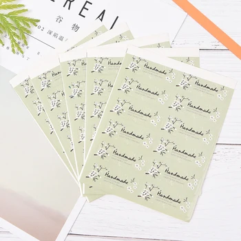 

Fresh Style Flower Hand Made Seal Sticker High Quality Handmade Gift Label Sticker 60 PCS/lot