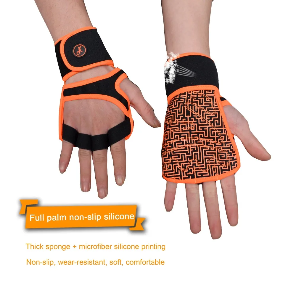 MOREOK Workout Running Gloves Breathable Gym Fitness Full Anti-Slip Palm & Adjustable Strap Exercise Men and Women | Спорт и