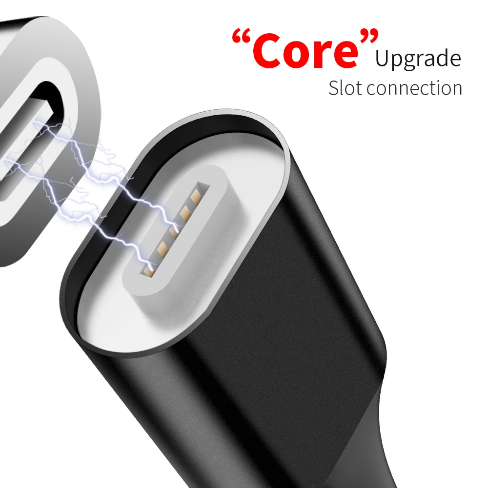 Магнитный кабель KingFriend Micro usb type C для iPhone Lighting Cable 1M 2M 3A провод для быстрого заряда Магнитный кабель type C для Xiaomi