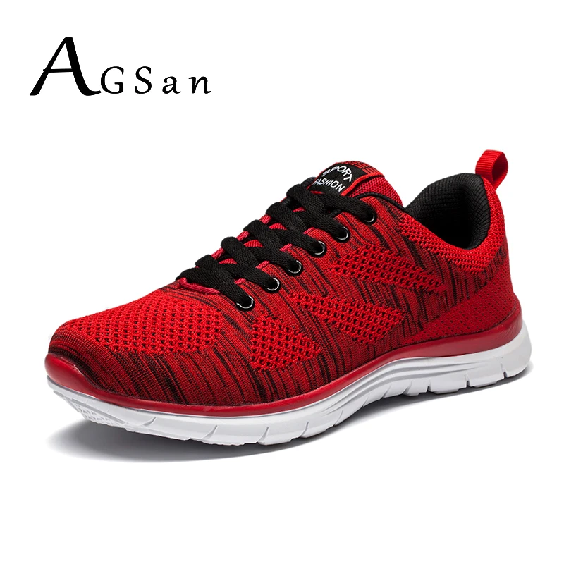AGSan Fashion Men Casual Shoes Plus size 2017 Spring New Design lightweight Breathable Mesh trainers Man