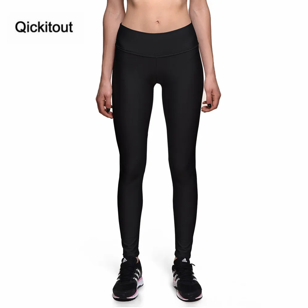 Qickitout Leggings 2016 New Arrival New Legging Pure Black