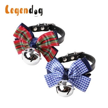

2PCS Lovely Pet Collar Cat Bow Tie Adjustable Pet Bowtie Neckties for Small Cats and Dogs with Pretty Bowknot Small Bell 2 Size